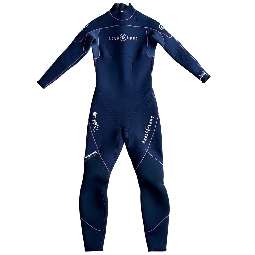 Aqua Lung AquaFlex 5mm Wetsuit Womens Black Pink Full Scuba Diving Surf Suit